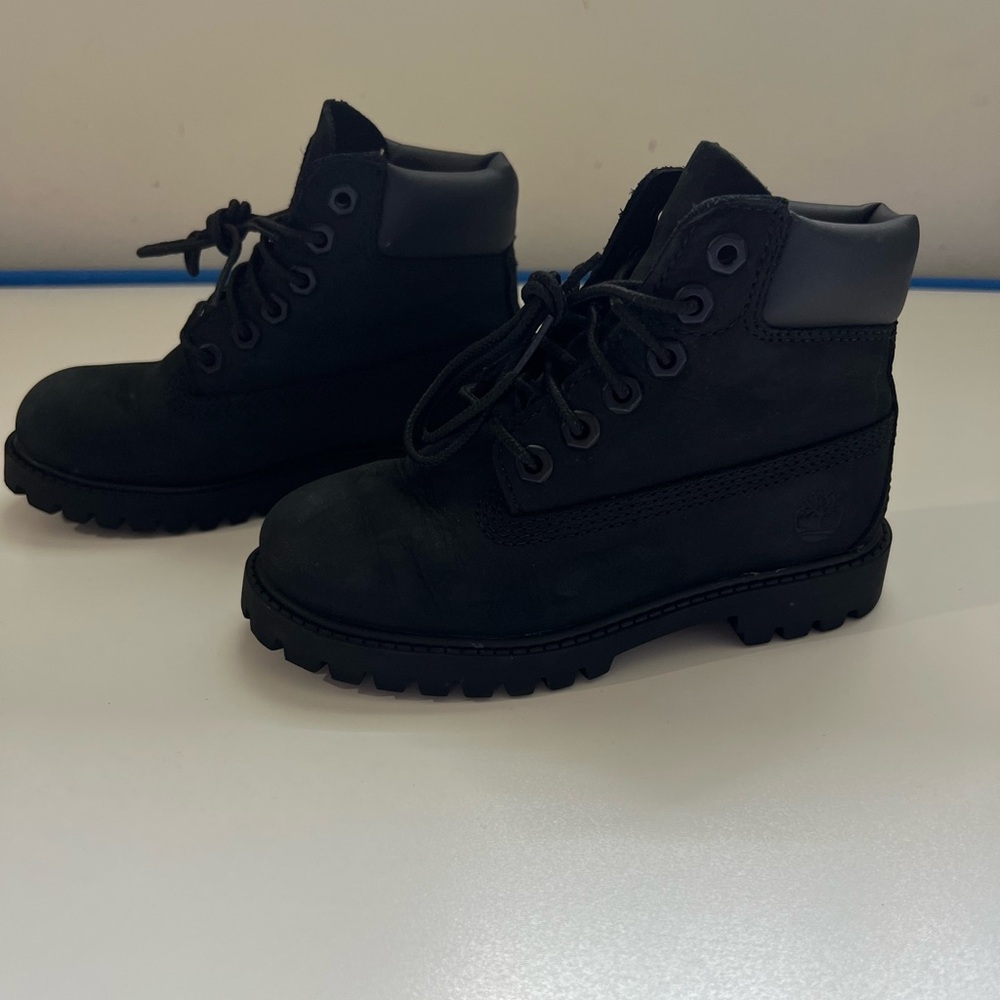 Toddler size 10 black Timberland boots